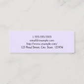 プレーンおよびシンプル美容師名刺 スキニー名刺 (裏面)