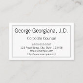プレーンおよびミニマルカウンセ企業のルの名刺 名刺 (正面)