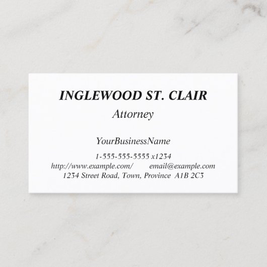 プレーンおよびミニマル名刺 名刺 (正面)