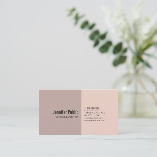 プレーンお洒落カラーエレガントプロフェッショナルモダン 名刺 (スタンド正面)