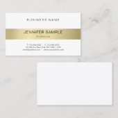 プレーンお洒落モダンプロフェッショナルエレガント金ゴールド 名刺 (正面/裏面)