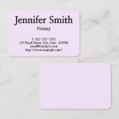 プレーンでカスタマイズ可能な公証人名刺 名刺 (正面/裏面)