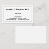 プレーンで保守的な弁護士名刺 名刺 (正面/裏面)