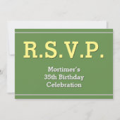 プレーンで謙虚な「R.S.V.P.」 カード (正面)