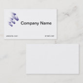 プレーンとシンプルのロゴの青い名刺 名刺 (正面/裏面)