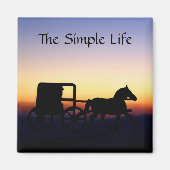 プレーンとシンプルアミッシュな生活 マグネット (正面)