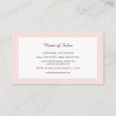 プレーンとシンプルライトピンクのモノグラムメイクアップアーティスト 名刺 (裏面)