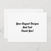 プレーンと空白の誕生日のエレガント招待はがき インビテーションポストカード (正面/裏面)