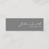 プレーンなグレーウォールテクスチャミニ名刺 スキニー名刺 (正面)