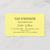 プレーンなコーヒーブラウンとモノグラムのクリームシンプル付き 名刺 (裏面)