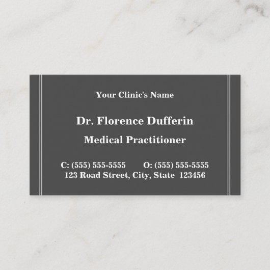 プレーンなベーシック・ビジネス・カード 名刺 (正面)