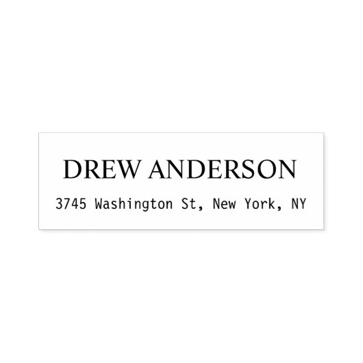 プレーンな白のプロフェッショナルな返送先ラベル セルフインキングスタンプ (デザイン)