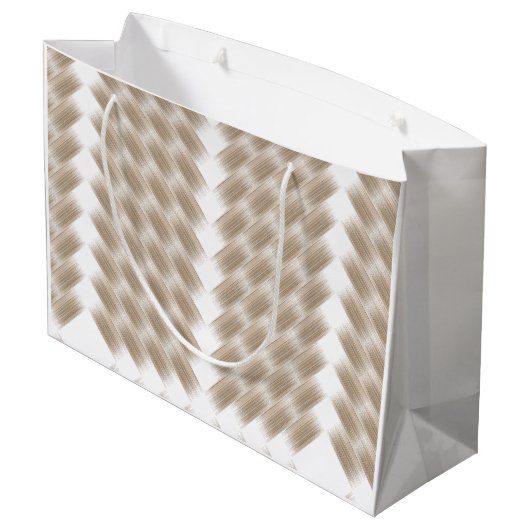 プレーンな背景に白の正三角形 ラージペーパーバッグ (裏面アングル)