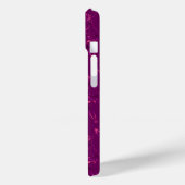 プレーンな花柄のレトロなバーガンディ Case-Mate iPhoneケース (裏面 / 左)