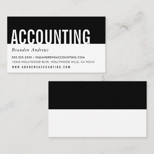 プレーンはっきりしたバンドミニマモダンリスはっきりしたク 名刺 (正面/裏面)