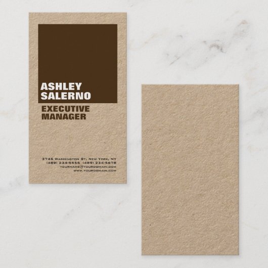 プレーンはっきりしたプロフェッショナルミニマルカスタムリストモダン 名刺 (正面/裏面)