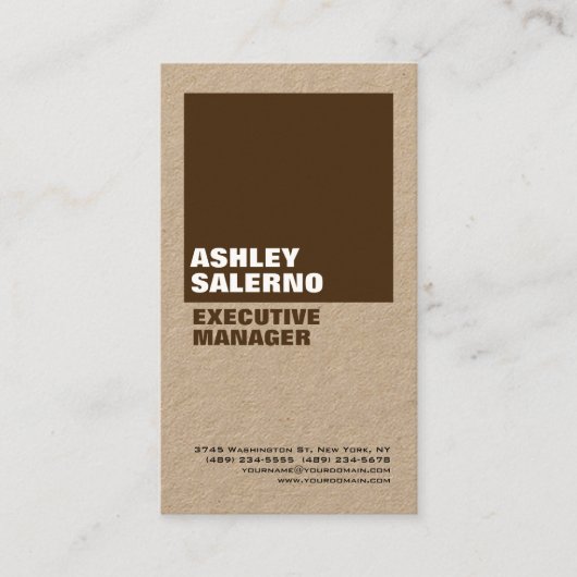 プレーンはっきりしたプロフェッショナルミニマルカスタムリストモダン 名刺 (正面)