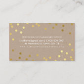 プレーンはっきりした紙吹雪金ゴールドエコ天然クラフト 名刺 (裏面)