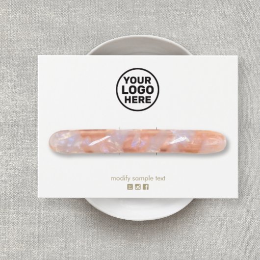 プレーンアッドカスタマイズロゴHairclipバレット表示