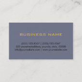 プレーンイエロー&グレーエレガントプロフェッショナルモダン 名刺 (裏面)