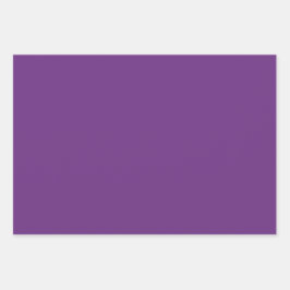 プレーンエミネンスダークグレープパープルシェード3トーン ラッピングペーパーシート