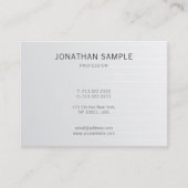 プレーンエレガントお洒落シルバーグラマートレンディーラグジュアリー 名刺 (正面)