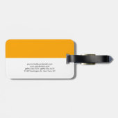 プレーンエレガントオレンジホワイトストライププロフェッショナル ラゲッジタグ (裏面横)