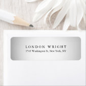 プレーンエレガントクラシカルシンプルモダングレー ラベル (インサイチュ)