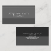 プレーンエレガントグレイプロフェッショナルミニマリスト 名刺 (正面/裏面)