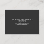 プレーンエレガントグレイ黄色ミニマリスト 名刺 (裏面)