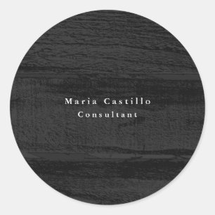 プレーンエレガントグレーウッドミニマルモダンリスト ラウンドシール