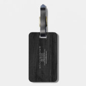 プレーンエレガントグレーウッドミニマルモダンリスト ラゲッジタグ (裏面縦)