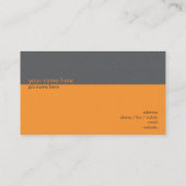 プレーンエレガントシンプルオレンジ/グレーストライプ 名刺 (裏面)