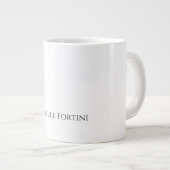 プレーンエレガントシンプルミニマリストお名前 ジャンボコーヒーマグカップ (正面右)