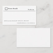 プレーンエレガントシンプルミニマルモダンリスト 名刺 (正面/裏面)