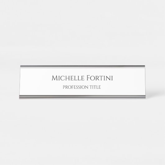 プレーンエレガントシンプルミニマル デスクネームプレート (正面)