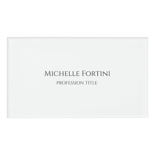 プレーンエレガントシンプルミニマル 名札 (正面)