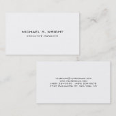 プレーンエレガントシンプル白黒プロフェッショナル 名刺 (正面/裏面)