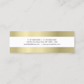 プレーンエレガントデザインモダンプロフェッショナルシンプル スキニー名刺 (裏面)