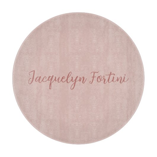 プレーンエレガントバラ金ゴールド書道スクリプト名 カッティングボード (正面)