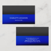 プレーンエレガントブスタイリッシュルーグレーブラックプロフェッショナル 名刺 (正面/裏面)