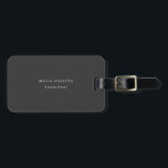 プレーンエレガントブラックのミニマルモダンリスト ラゲッジタグ<br><div class="desc">シンプルブラックモダン、ミニマルデザイン。このテンプレートは全カスタマイズてのプロフェッショナルの職業に合わせることができる。</div>