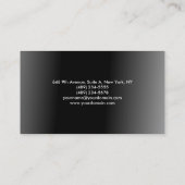 プレーンエレガントブラックグレーミニマリスト 名刺 (裏面)