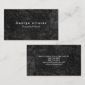 プレーンエレガントブラックグレーミニマリスト 名刺 (正面/裏面)