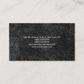 プレーンエレガントブラックグレーミニマリスト 名刺 (裏面)