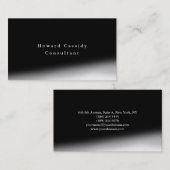 プレーンエレガントブラックグレーミニマルモダンリスト 名刺 (正面/裏面)
