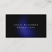 プレーンエレガントブラックブルーミニマルモダンリスト 名刺 (正面)