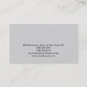 プレーンエレガントブラックライトグレープロフェッショナルモダン 名刺 (裏面)