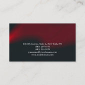 プレーンエレガントブラックレッドウェーブズプロフェッショナル 名刺 (裏面)