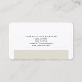 プレーンエレガントプレミアムシルクミニマルモダンリスト 名刺 (裏面)